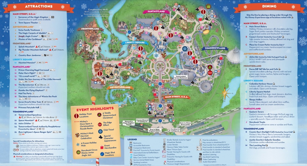 Mickey&amp;#039;s Very Merry Christmas Party Map 2018 - Walt Disney World - Disney World Florida Map 2018