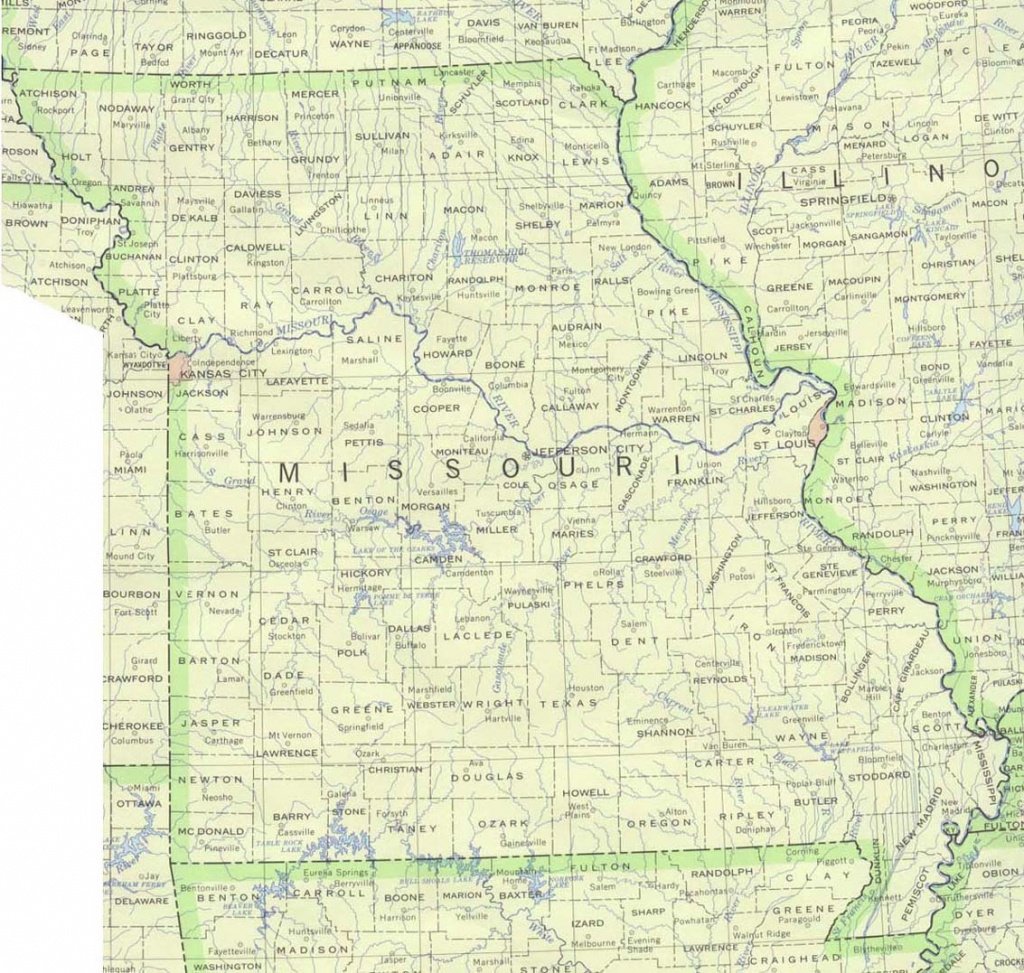 Missouri Base Map - Printable Blank Map Of Missouri