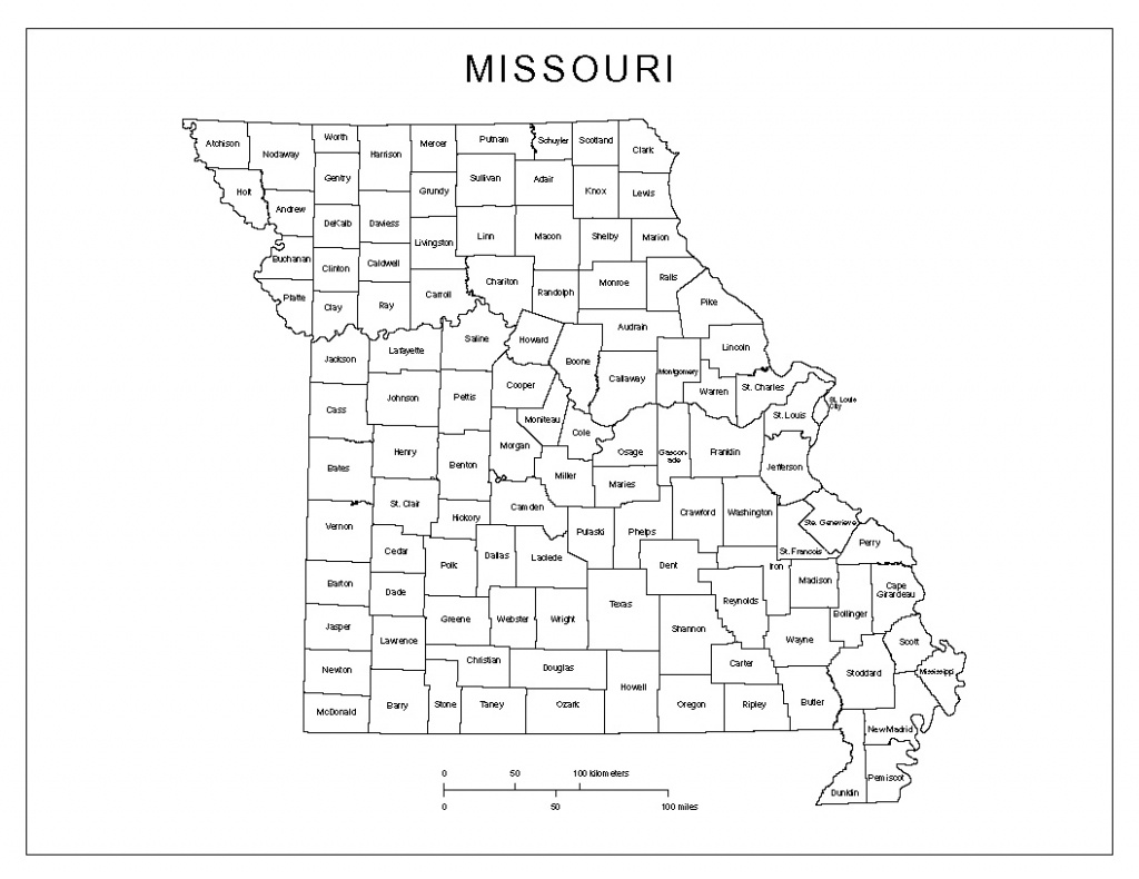 Missouri Labeled Map - Printable Map Of Missouri