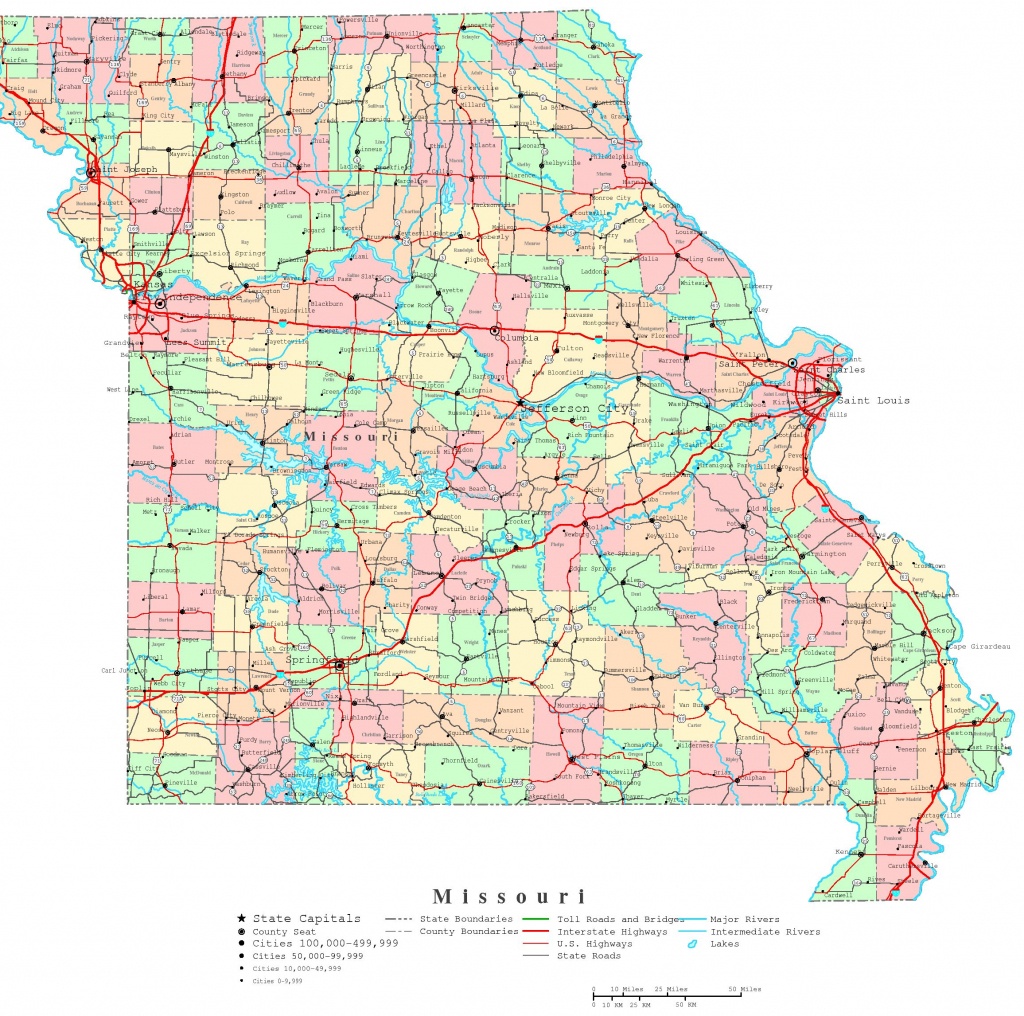 Missouri Printable Map - Printable State Maps With Cities