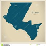 Modern Map   El Paso Texas City Of The Usa Stock Vector   Where Is El Paso Texas On The Map