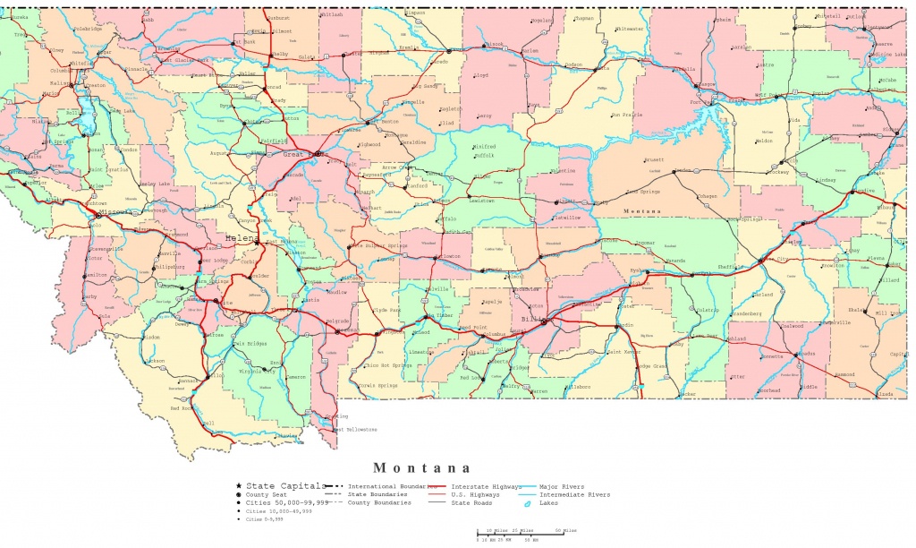 Montana Printable Map - Printable Map Of Montana