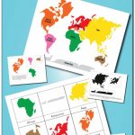 Montessori Continents 3 Part Cards And World Map Printables   Montessori World Map Free Printable