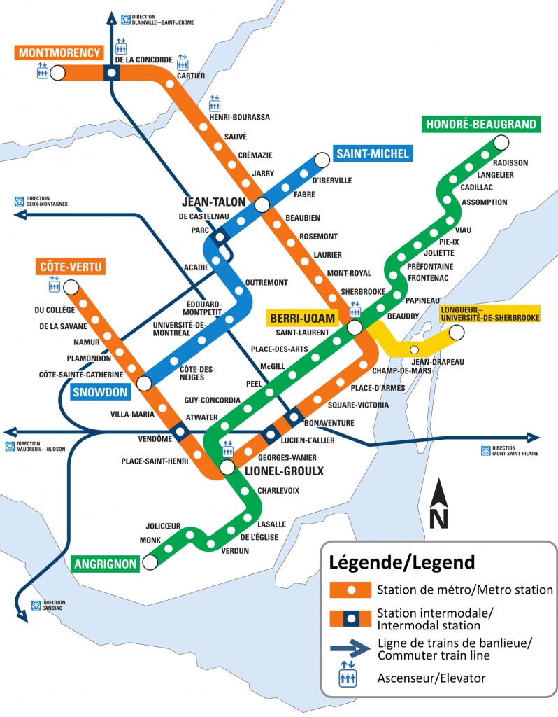 Montreal Metro Map - Go! Montreal Tourism Guide - Montreal Metro Map Printable