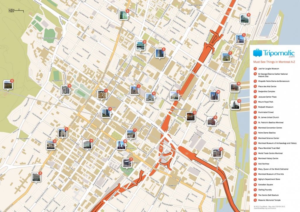 Montreal Printable Tourist Map In 2019 | Free Tourist Maps - Printable Map Of Downtown Montreal