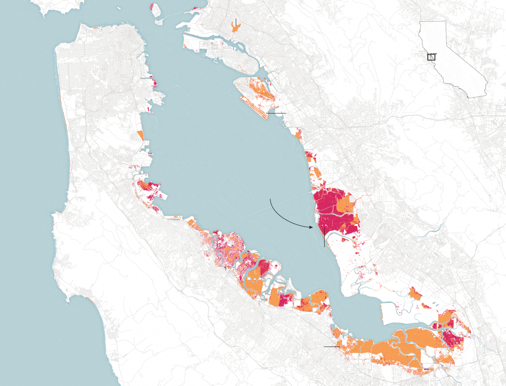 More Of The Bay Area Could Be Underwater In 2100 Than Previously - California Sea Level Rise Map