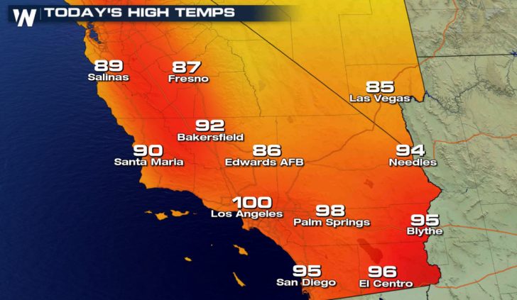 Weather Heat Map California