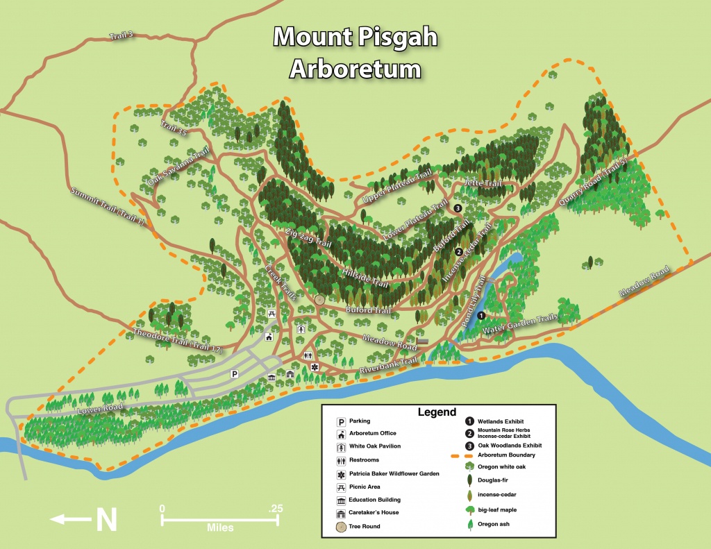 Mount Pisgah Arboretum Trail Maps | Mount Pisgah Arboretum - Printable Hiking Maps