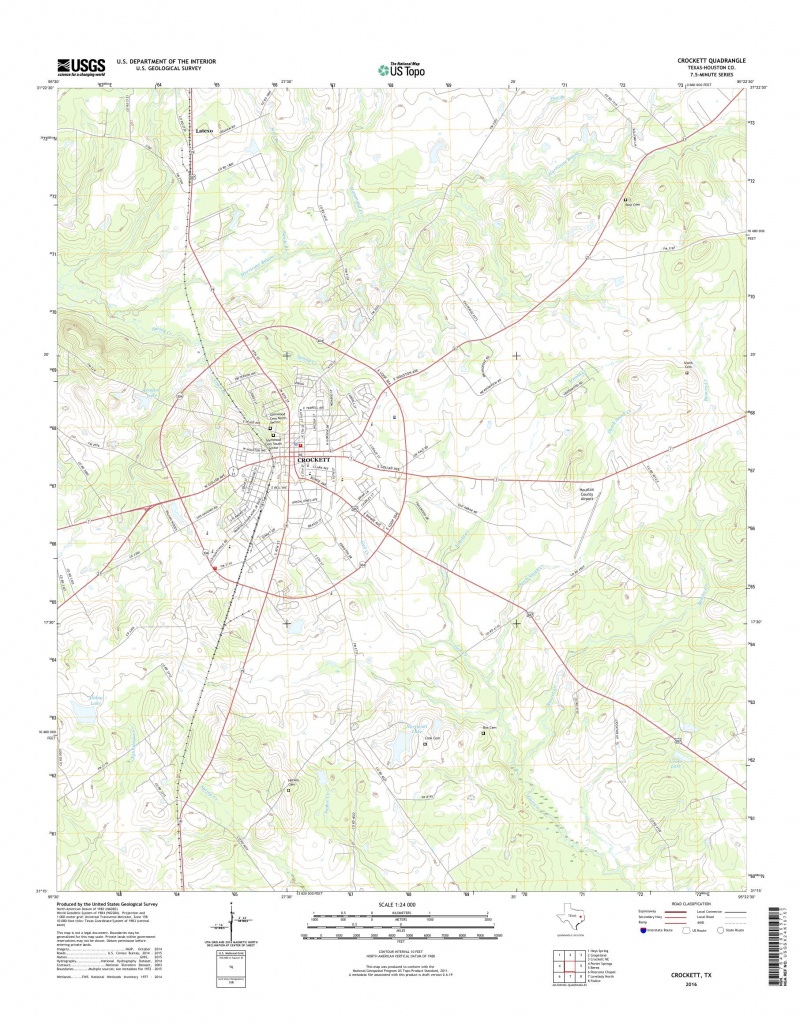 Mytopo Crockett, Texas Usgs Quad Topo Map - Crockett Texas Map