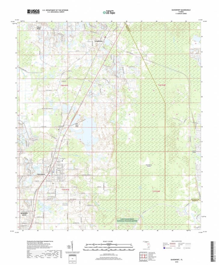 Mytopo Davenport, Florida Usgs Quad Topo Map - Davenport Florida Map ...