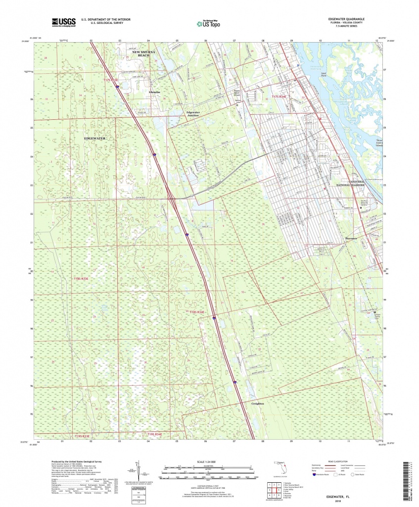 Mytopo Edgewater, Florida Usgs Quad Topo Map - Edgewater Florida Map