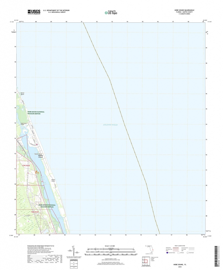 Mytopo Hobe Sound, Florida Usgs Quad Topo Map - Map Of Florida Showing Hobe Sound