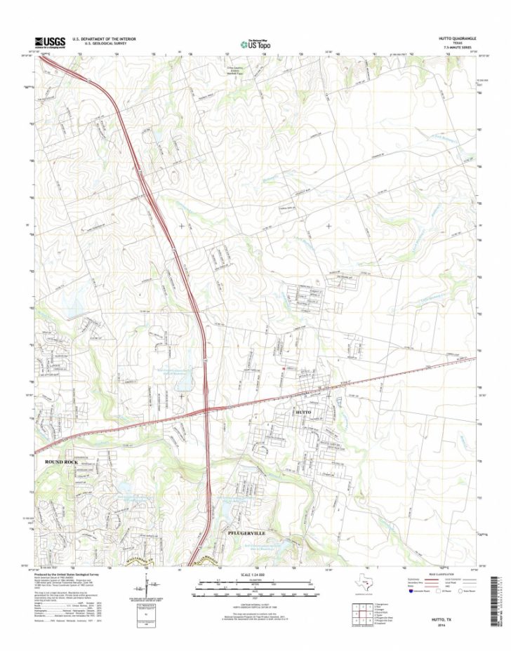 Mytopo Hutto, Texas Usgs Quad Topo Map - Hutto Texas Map | Printable Maps