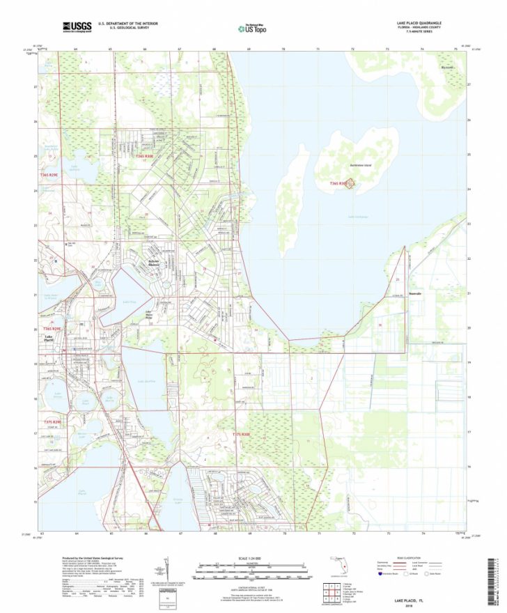 Mytopo Lake Placid, Florida Usgs Quad Topo Map Lake Placid Florida