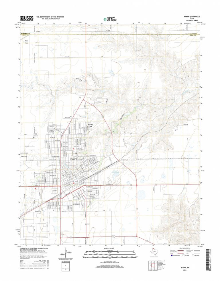 Mytopo Pampa, Texas Usgs Quad Topo Map Pampa Texas Map Printable Maps