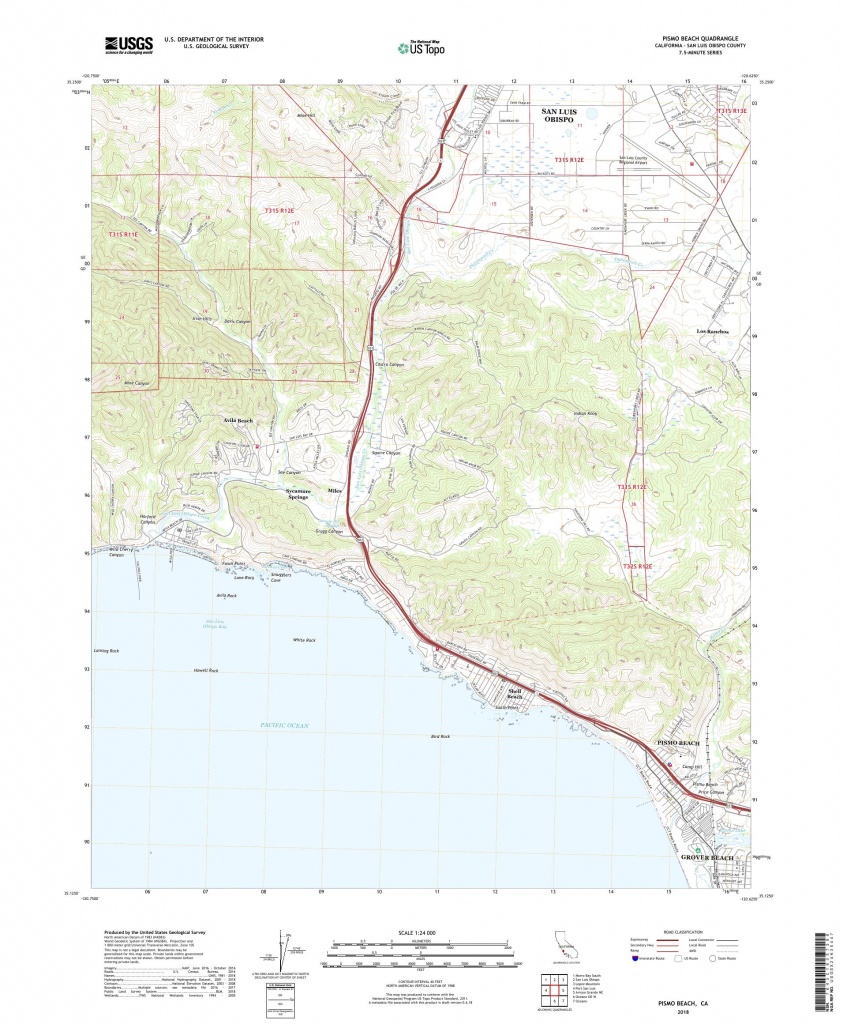 Mytopo Pismo Beach, California Usgs Quad Topo Map - Pismo Beach California Map