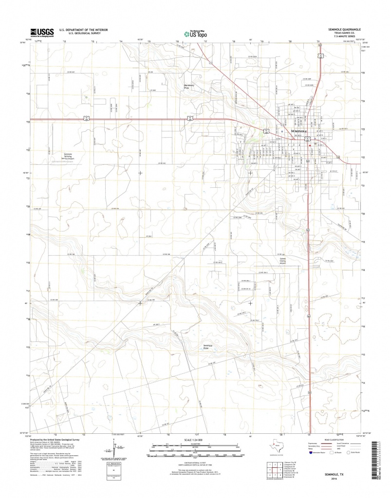 Mytopo Seminole, Texas Usgs Quad Topo Map - Seminole Texas Map