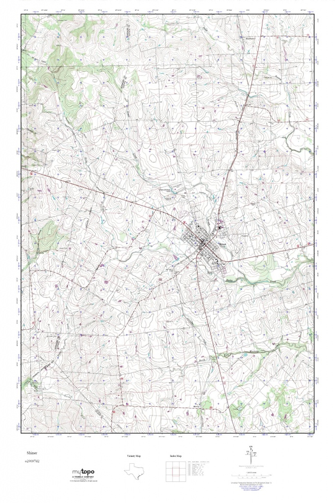 Mytopo Shiner, Texas Usgs Quad Topo Map - Shiner Texas Map