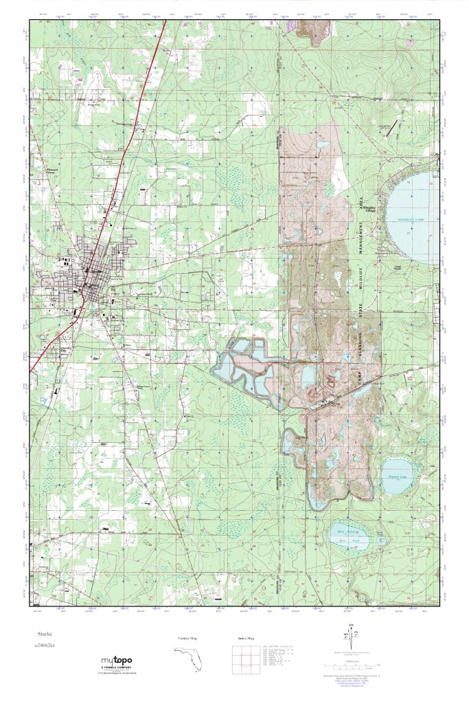 Mytopo Starke, Florida Usgs Quad Topo Map - Starke Florida Map