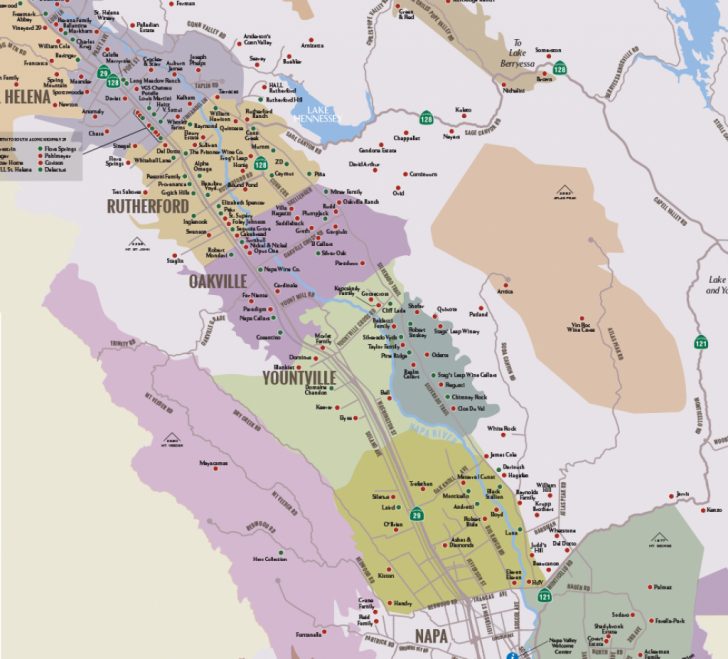 Wine Tasting California Map