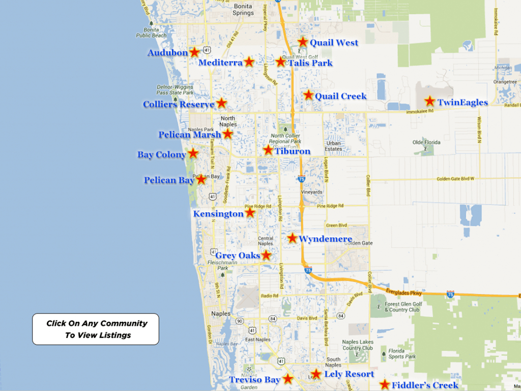 Naples Luxury Golf Real Estate Map Of Naples Florida Neighborhoods 