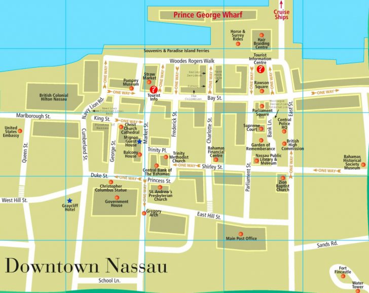 Printable Map Of Nassau Bahamas