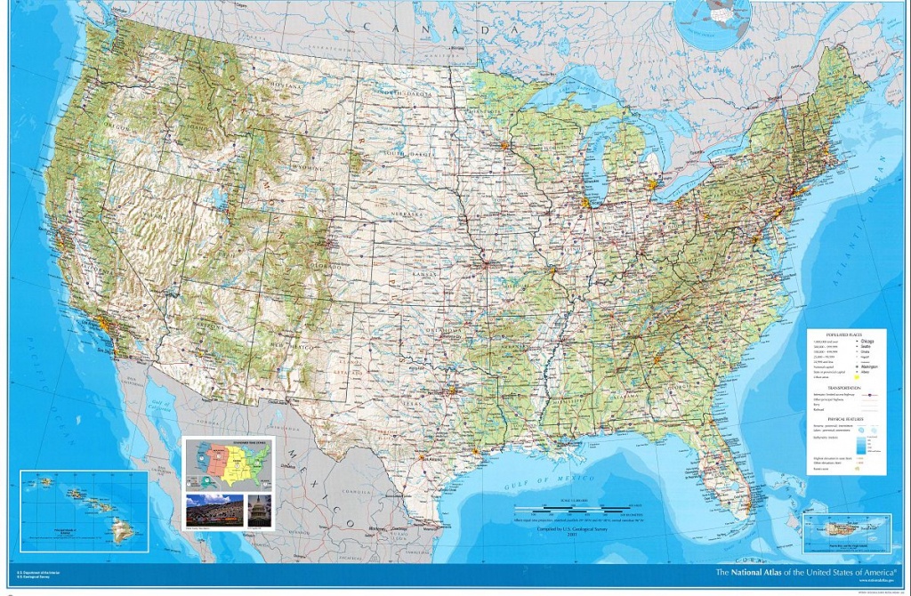National Atlas Of The United States - Wikipedia - Printable Topographic Map Of The United States