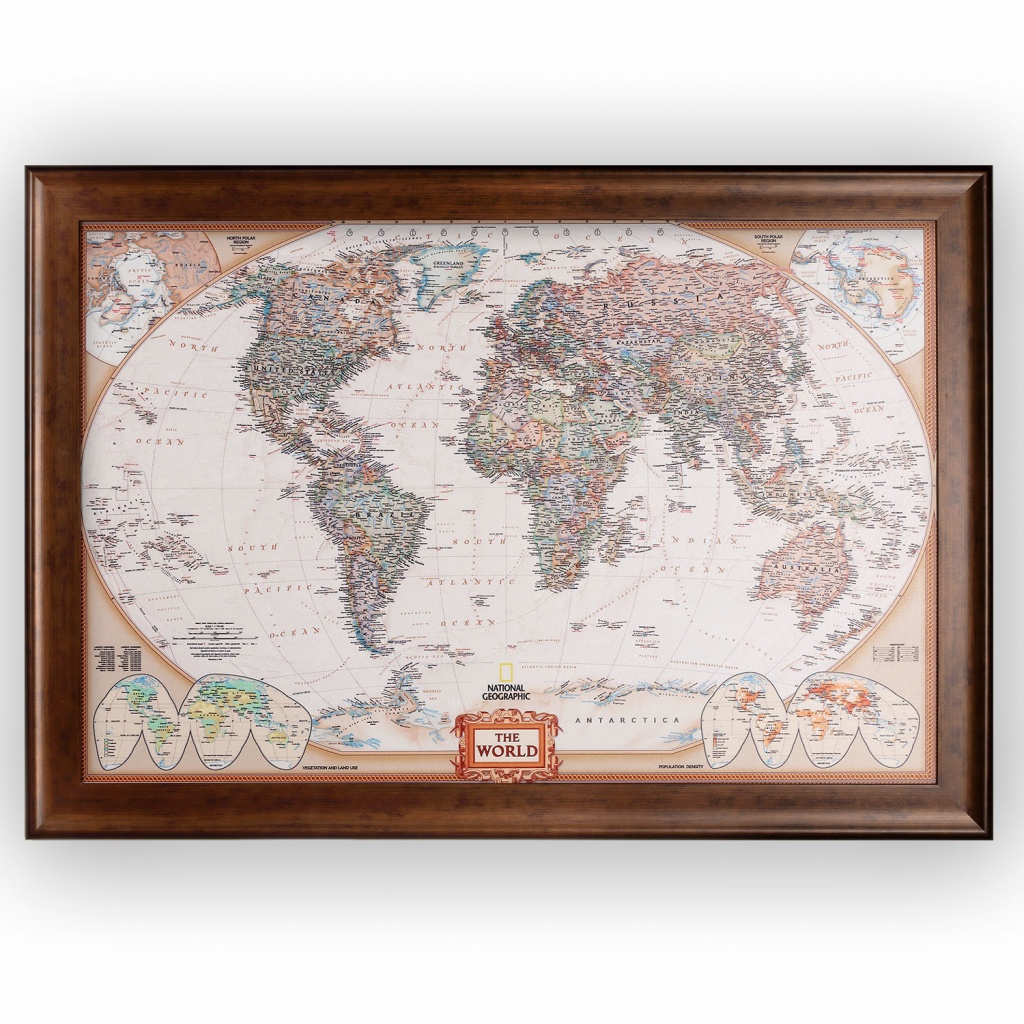 National Geographic&amp;#039; Framed Graphic Art Print On Canvas &amp;amp; Reviews - National Geographic World Map Printable