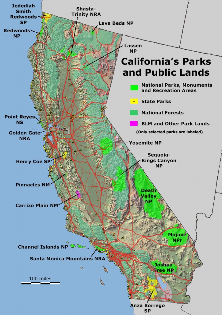 National Parks California Map And Travel Information | Download Free - California National Parks Map