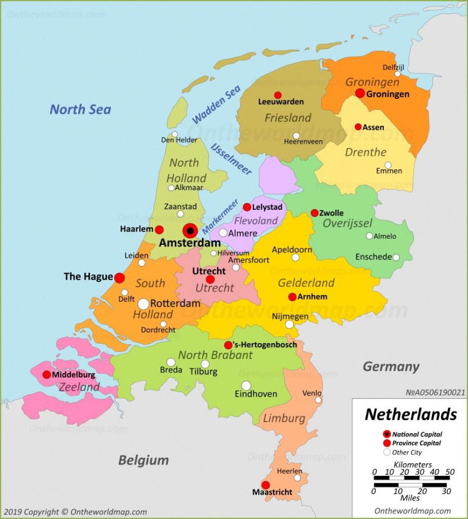 Netherlands Maps | Maps Of Netherlands - Printable Map Of The Netherlands