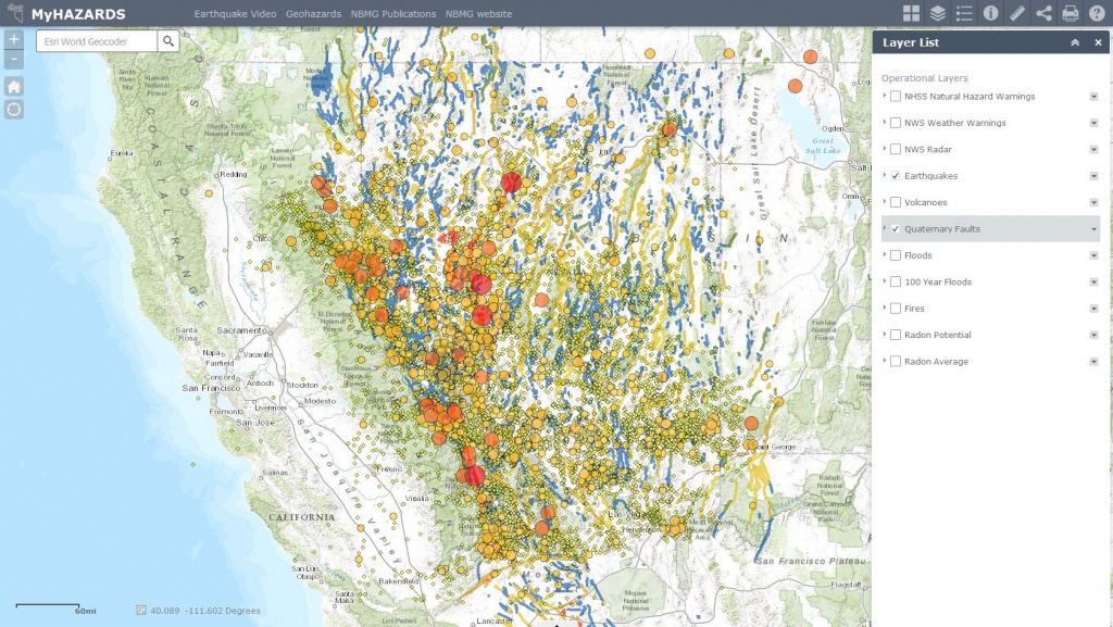 Nevada Bureau Of Mines And Geology New California Earthquake Map - Usgs California Nevada Earthquake Map