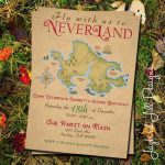 Neverland Birthday Party Invitation / Peter Pan Party / | Etsy   Printable Neverland Map