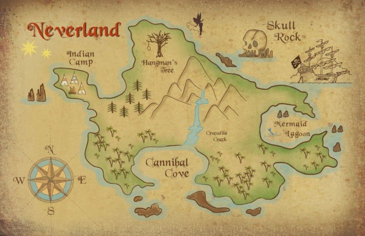 Neverland Map Printable