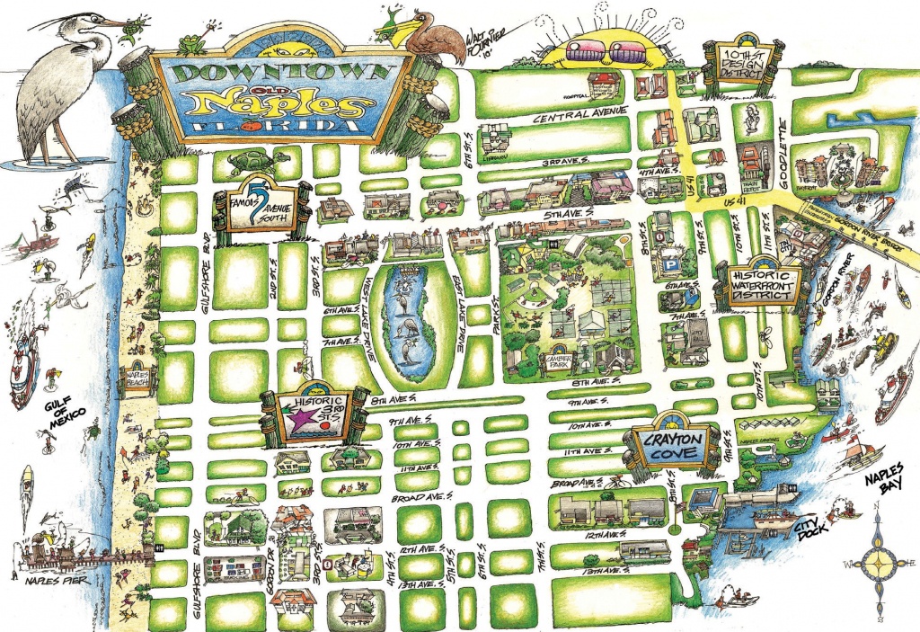 New Map Points The Way For Walking Around Naples | Naples Florida Weekly - Show Me A Map Of Naples Florida