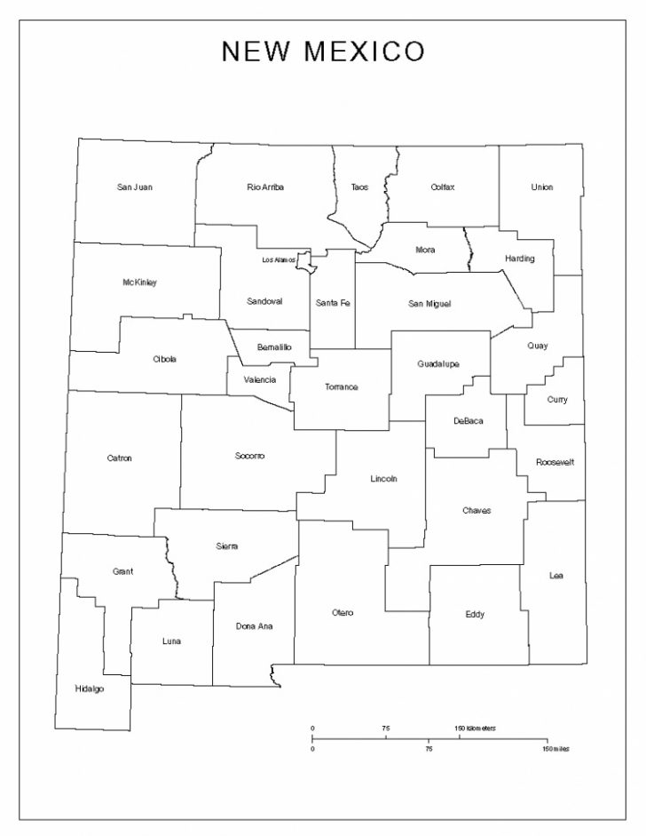 New Mexico State Map Printable