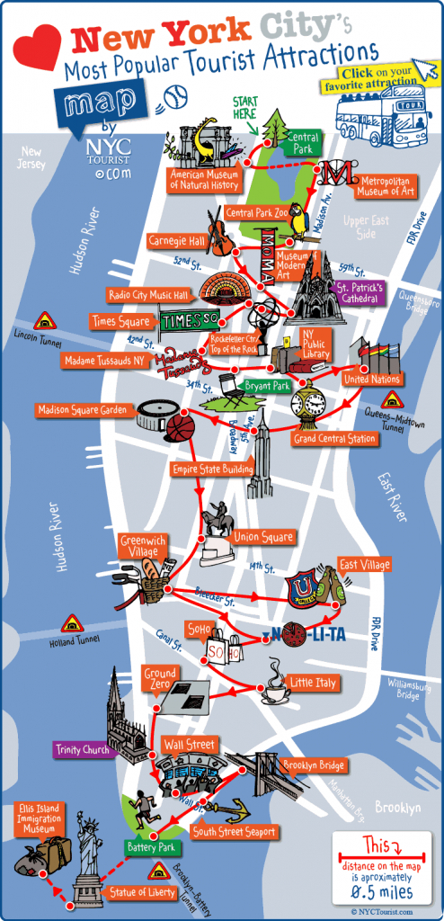 Printable New York City Map With Attractions