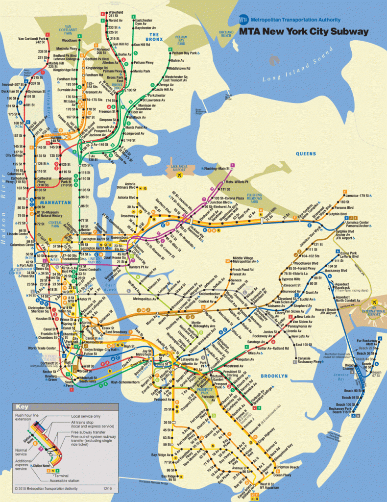 Printable New York Subway Map Printable Maps