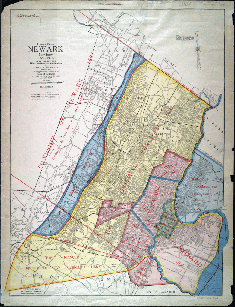 Newark Maps - The Newark Experience - Research Guides At Rutgers - Printable Street Map Of Jersey City Nj