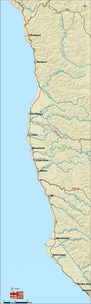 Newport Coastal Trail - Northern Coastal Trails - Mendocino Land - California Coastal Trail Map