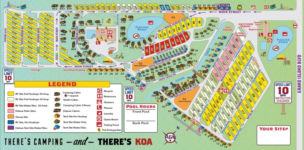 Niagra Falls Koa Campground Site Map | Camping | Outdoor Camping - Map Of Koa Campgrounds In Florida