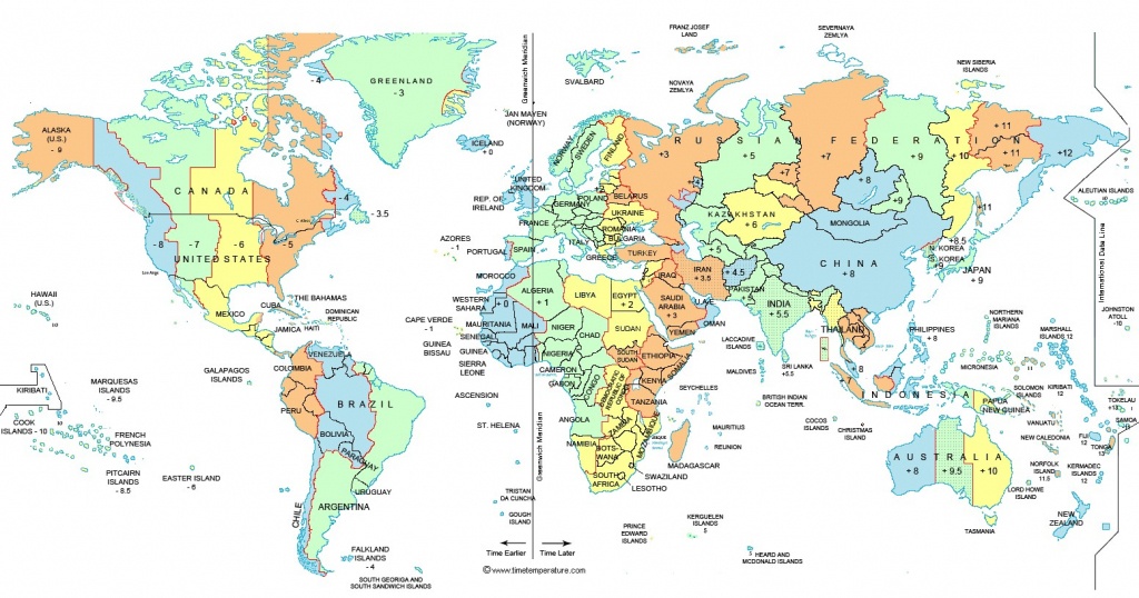 North America Time Zone Map Pdf Free Printable Map - World Time - World Time Zone Map Printable Free