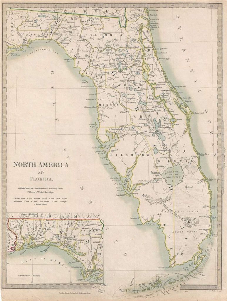 North America Xiv Florida.: Geographicus Rare Antique Maps - Florida Maps For Sale