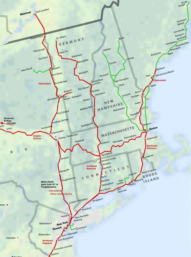 North East New England Amtrak Route Map. Super Easy Way To Get To - Amtrak Florida Map