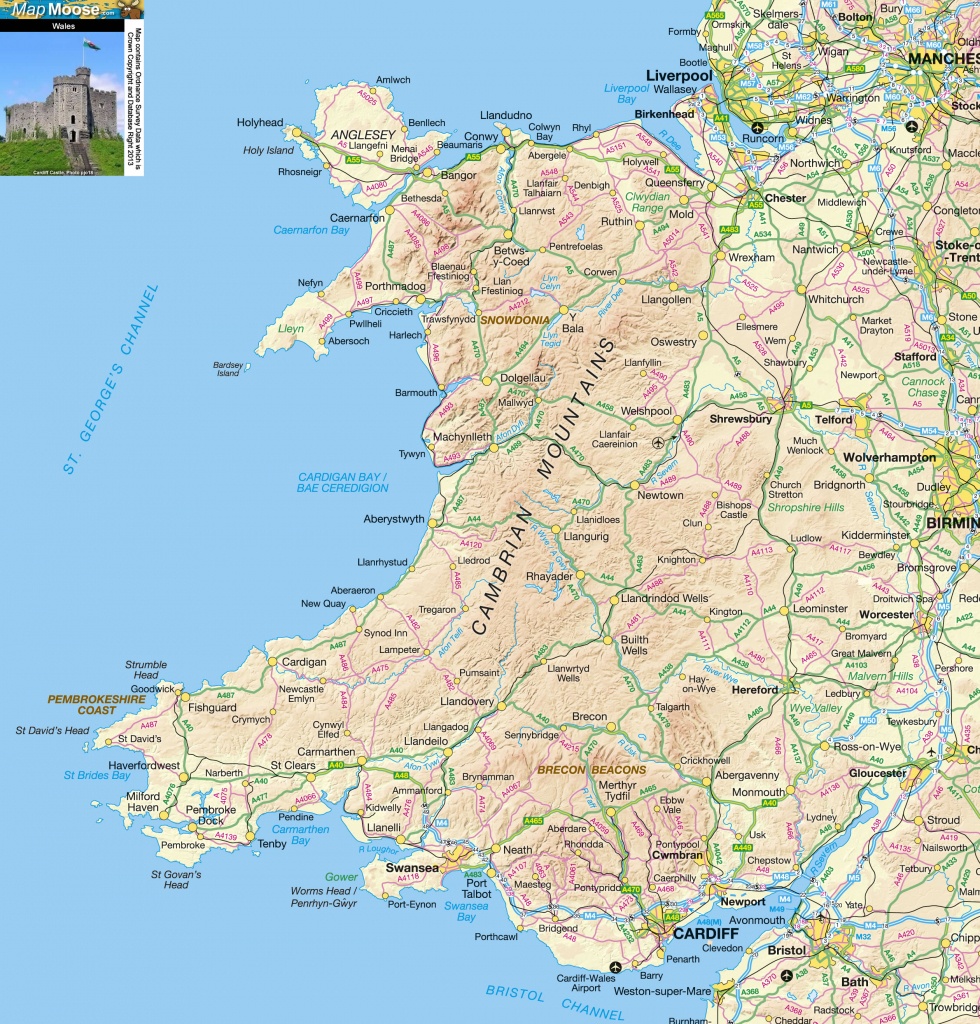 North Wales Offline Map, Including Llandudno, Conwy, Anglesey - Printable Street Map Of Llandudno