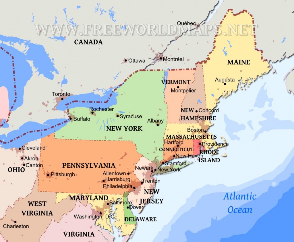 Northeastern Us Maps - Printable Map Of The Northeast