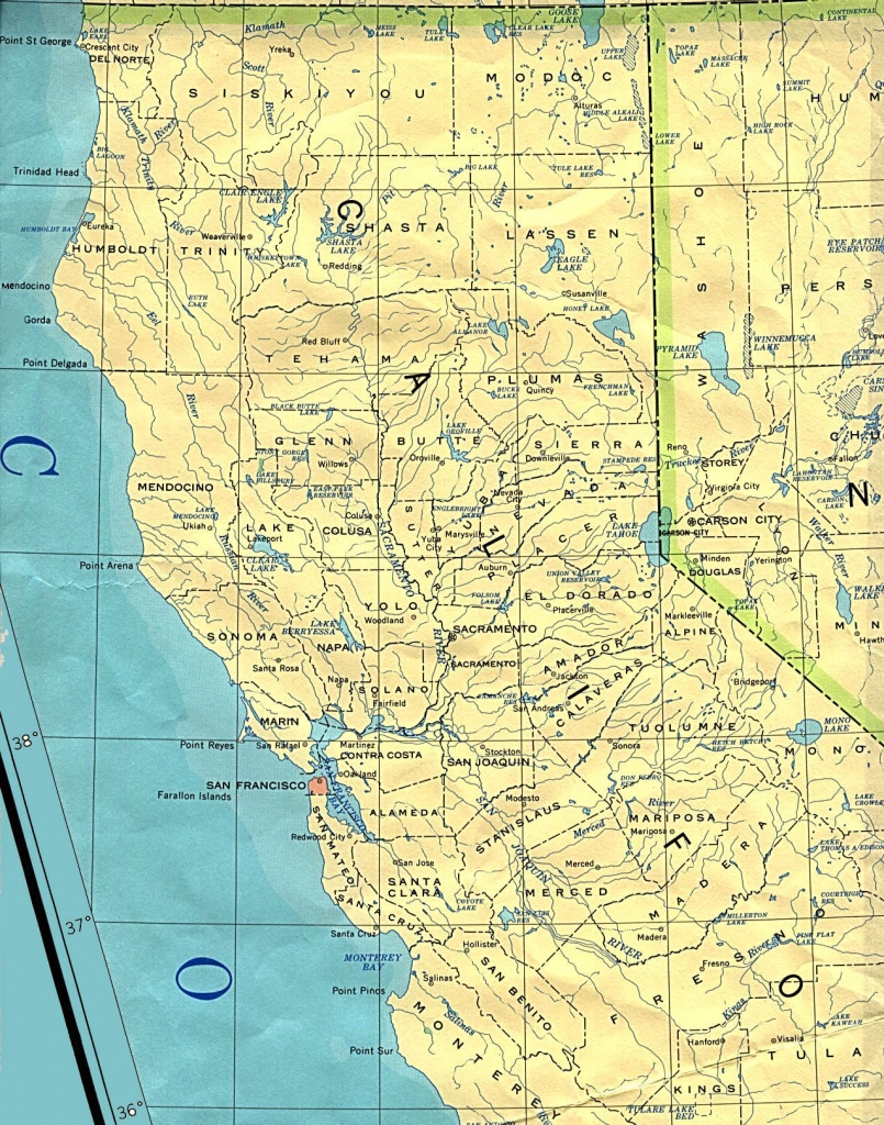 Northern California Base Map - Map Of Northern California