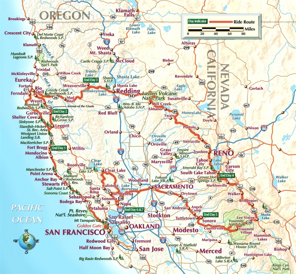 Northern California Road Map And Travel Information | Download Free - Detailed Road Map Of Northern California