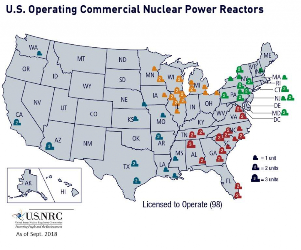 Nrc: Map Of Power Reactor Sites - Nuclear Power Plants In Florida Map
