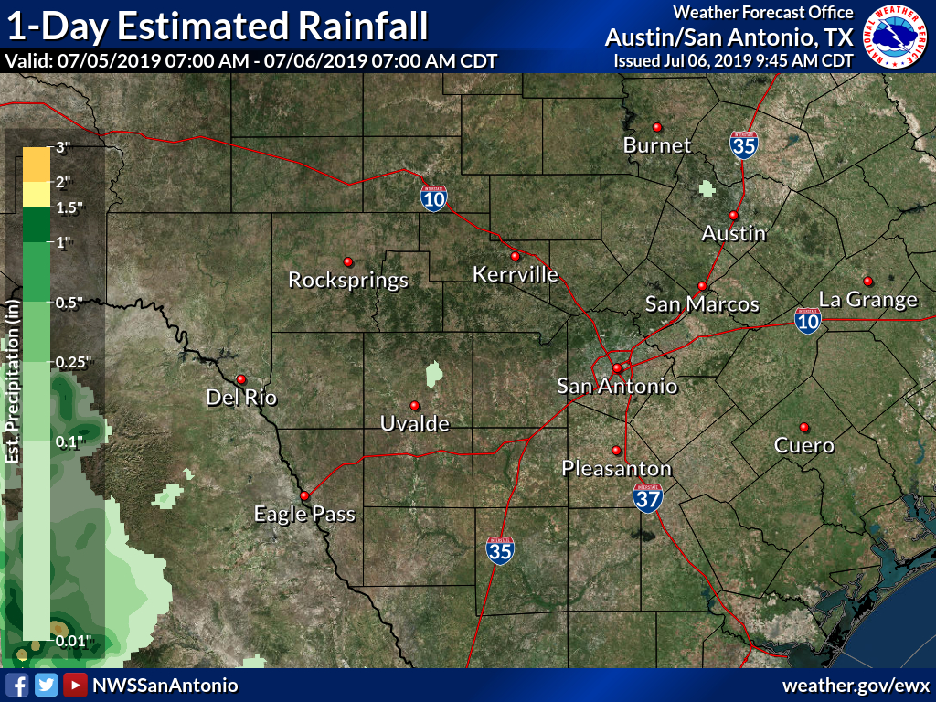 Observed Rainfall - Texas Weather Map Today