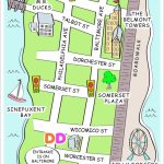 Ocean City, Md Discovery Map Style | Fun Business Map | How To Draw   Printable Street Map Ocean City Nj